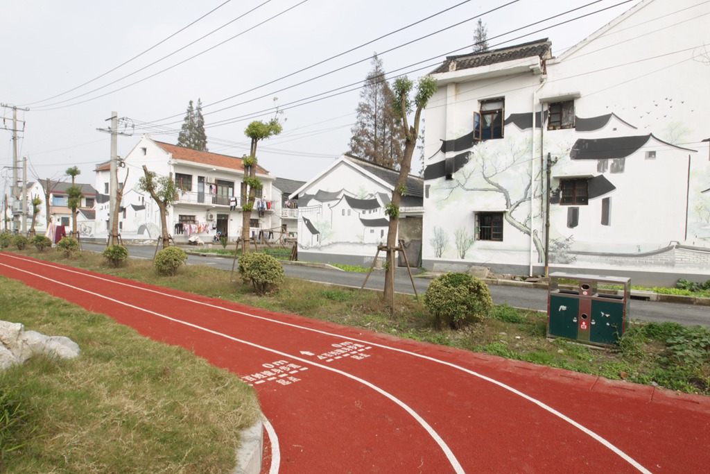 松江石湖荡镇新姚村市民健身步道.JPG